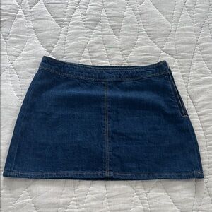 Zara Blue A-Line Mini Skirt Casual NWOT